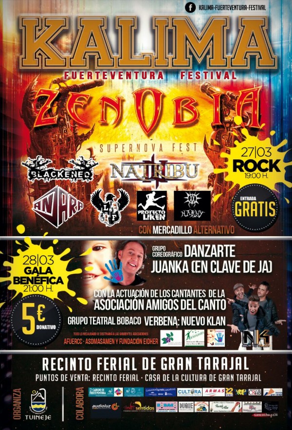 cartel KALIMA ROCK FUERTEVENTURA 2015